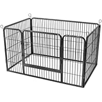 FEANDREA Valla para Perros Valla para Mascotas Plegable- Parque para Mascotas- Jaula para Perros- Paneles de Alambre…
